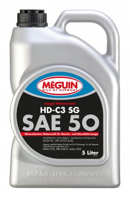 megol Motorenoel HD-C3 SG (single-grade) SAE 50, 4x5 Liter